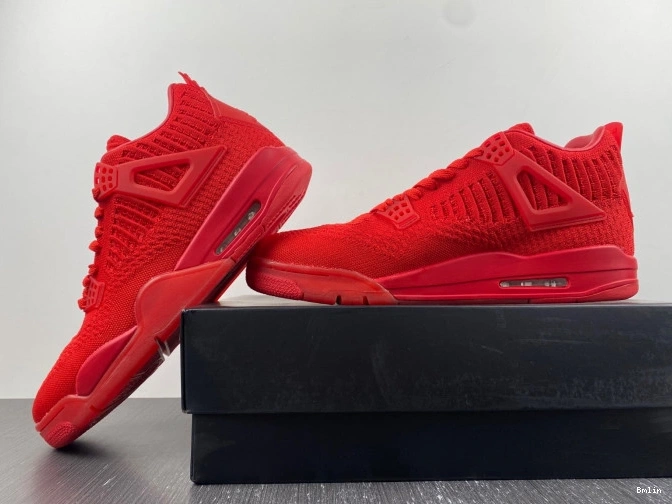 Bmlin Shoes Red Jordan Retro 4 Flyknit AQ3559-600 0709